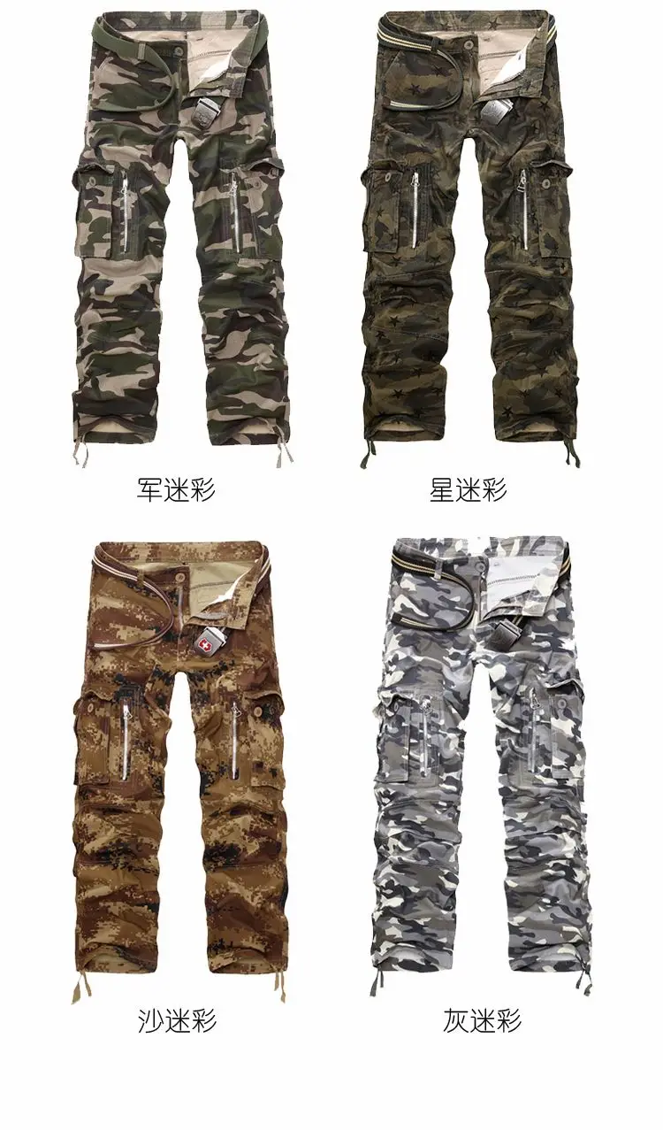 MIXCUBIC армейские брюки с несколькими карманами, армейские зеленые камуфляжные брюки карго, мужские повседневные рабочие штаны, размер 28-40