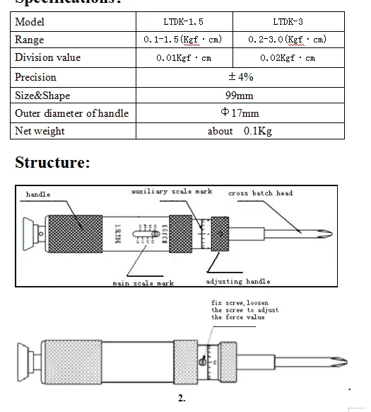 LTDK ключ с ограничением усилия драйвер LTDK-3
