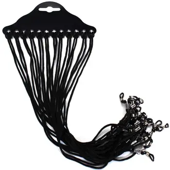 

12Pcs/Lot Eyewear Black Nylon Eyeglass Cord Reading Glasses Neck String Strap Holder Wholesale