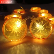 1,2/2,2 м 10/20 светодиодов праздничное светильник s красивые лимонные светодиодный светильник строка Батарея работает Рождественский день Святого Валентина сказочные украшения
