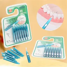 8 Pcs/set Dental Floss Massage Gums Oral Care Soft Interdental Brush Interdental Brushes 0.8mm Tongue Toothpick ToothBrush