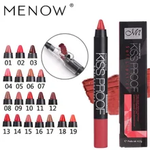 Menow 19 цветов не оставляющая следов от поцелуев сексуальная красота Водонепроницаемая Помада-карандаш стойкий не выцветает помада подарок 1 точилка