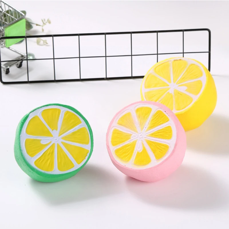 Squishy Джамбо лимон замедлить рост моделирование фрукт для сжимания игрушка мягкий хлеб торт Ароматические стресса Забавный подарок для