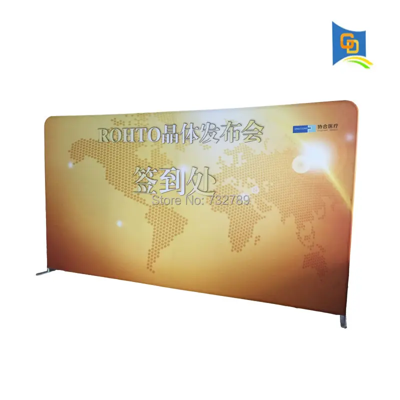 

20ft Trade show Tension Fabric Display Banner Stand,Exhibition Booth,Backdrop Advertising Display with Printing Banner