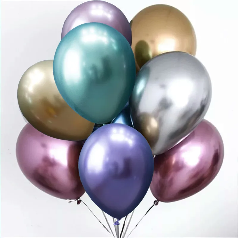 

10pcs/lot 12inch NEW Metallic Latex Balloons Thick Pearly Metal Chrome Alloy Colors Photograph Wedding Party Decoration Balloons