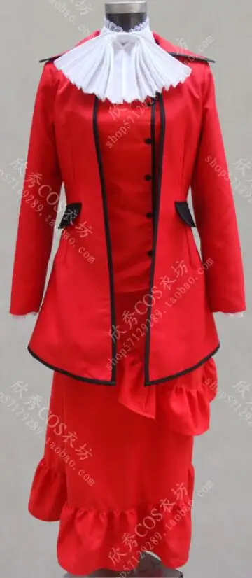 2016 Black Butler Madame Rode Volledige Lolita Jurk Cosplay Kostuum Custom Made Elke Grootte 2016 Black Butler Madame Rode Volledige Lolita Jurk Cosplay Kostuum Custom Made Elke Grootte