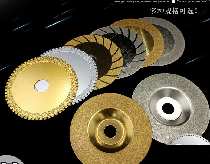 2pcs 100mm Diameter Diamond Coated Diamond Grinding Cutter Glass