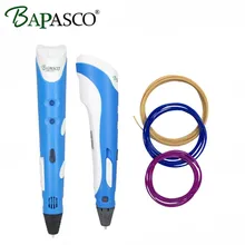 Оригинальный bapasco интеллектуальные 3D рисунок пером supremery 3D печати ручка расширенный 3D ручка с бесплатно abs нити doodel живопись Книги по искусству