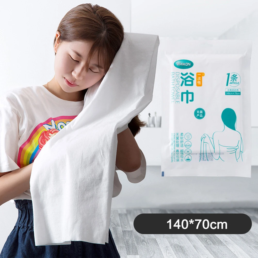 70*140cm Disposable Bath Towel Non Waven Fabric Portable Outdoor Fast ...