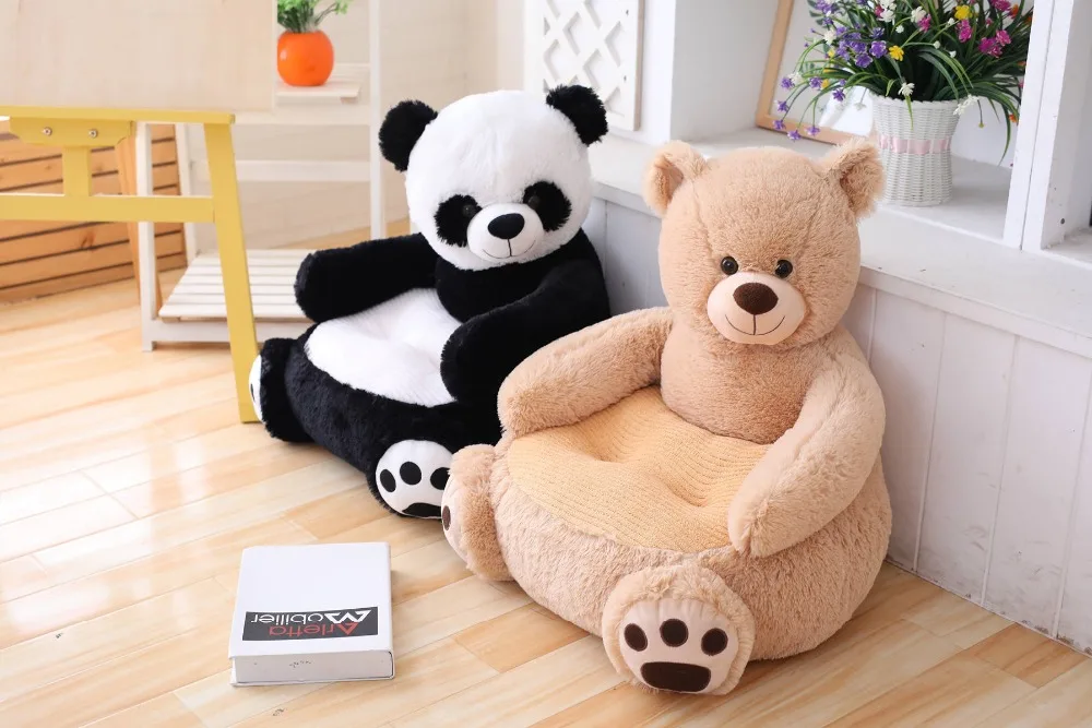 1 шт. детское кресло-диван с медведем и пандой, мягкое плюшевое детское кресло, удобное для детей и девочек, рождественский подарок
