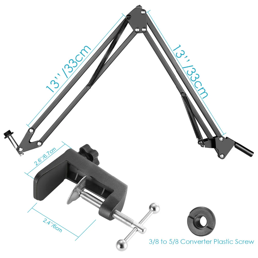 Neewer NW-3 diphram конденсаторный микрофон и Pro NW-35 микрофон настольная Подвеска стрелы ножничный кронштейн с настольным креплением