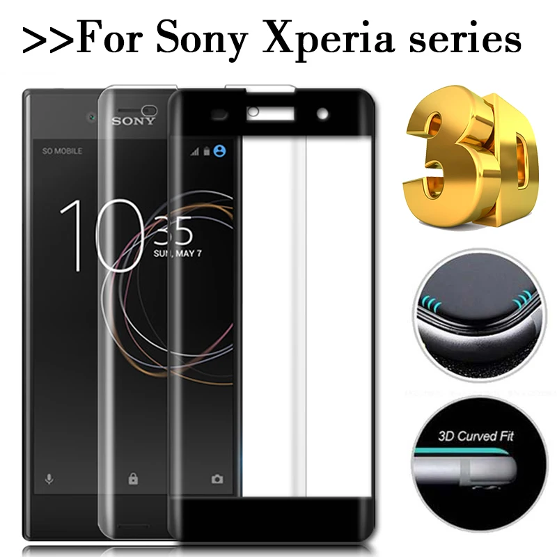

3D Curved Protective Glass For Sony Xperia XA3 XZ4 XZ3 XA2 XA1 Ultra Plus Protective glas soni H4113 Screen Protector Film Cover