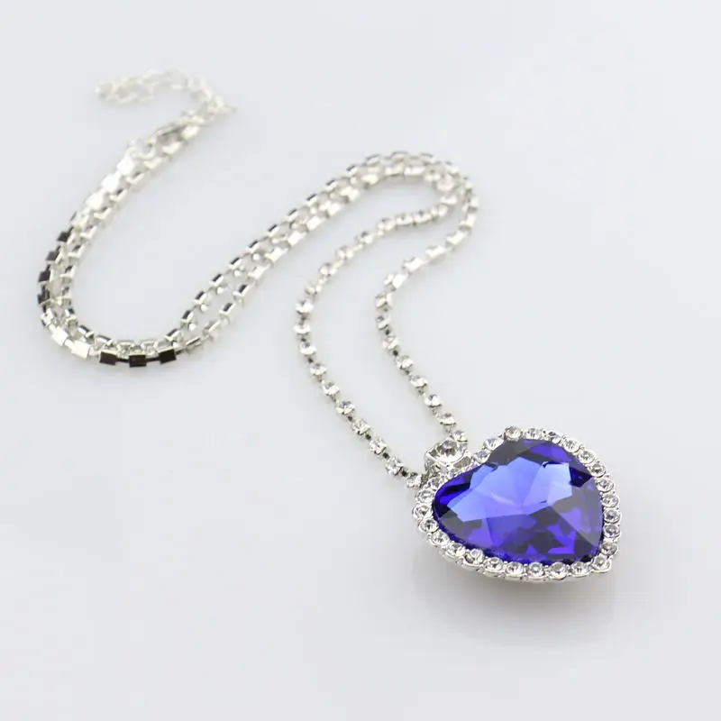 Австрийский кристалл сердце океана кулон ожерелье подарок для девушки друг любовь навсегда модные ювелирные изделия Серебряная цепочка Ожерелье