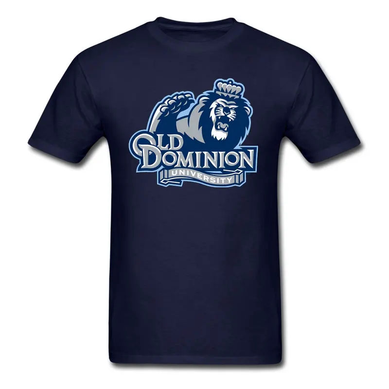 Comfort Crewneck Men Tees Wholesale Old Dominion University Monarchs Logo For Natural Cotton Tee | Мужская одежда
