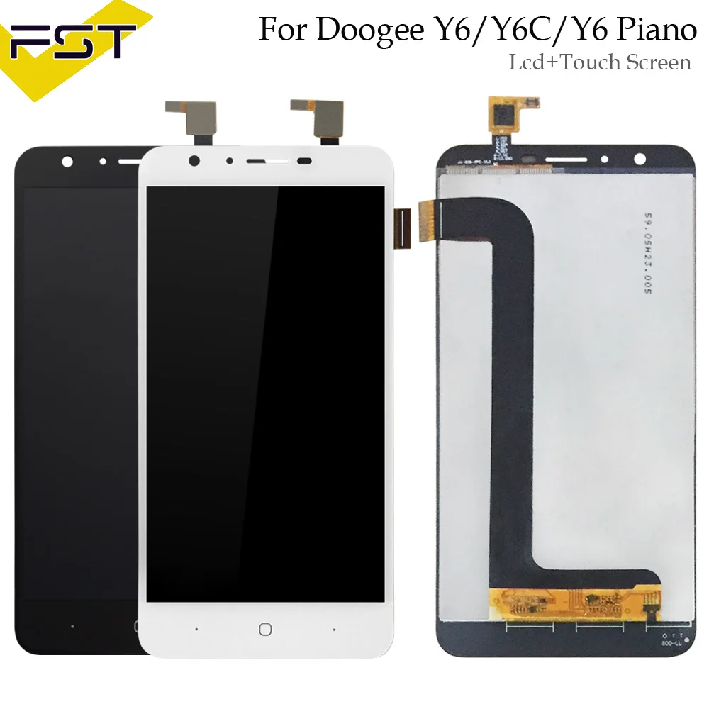 Дешево Черный Для DOOGEE Y6 ЖК дисплей + сенсорный экран 5,5 дюймов стеклянная панель в сборе запасные части + инструменты для y6c Y6 пианино ЖК стеклянная п...