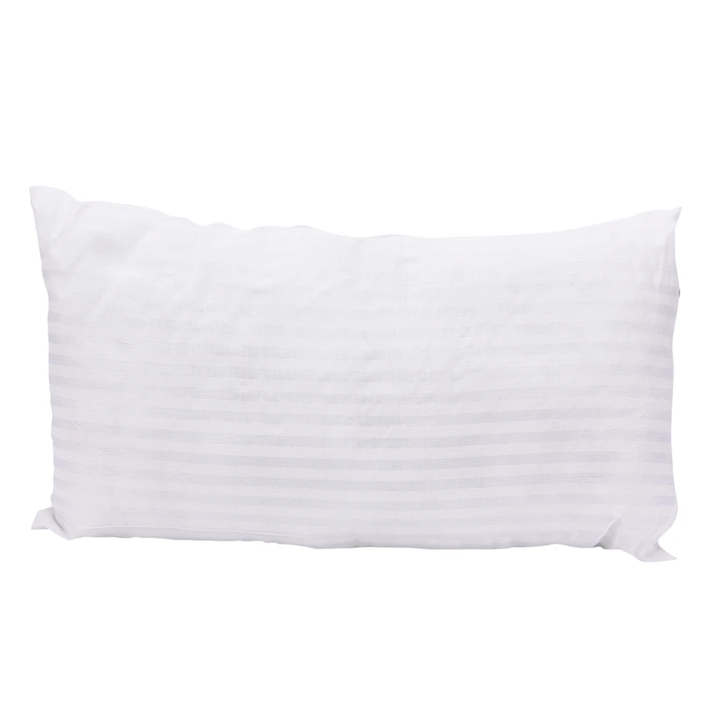 1PC 70*40cm White Stripe Pillow Neck Single Throw Pillow Polyester&cotton Microfiber Filling