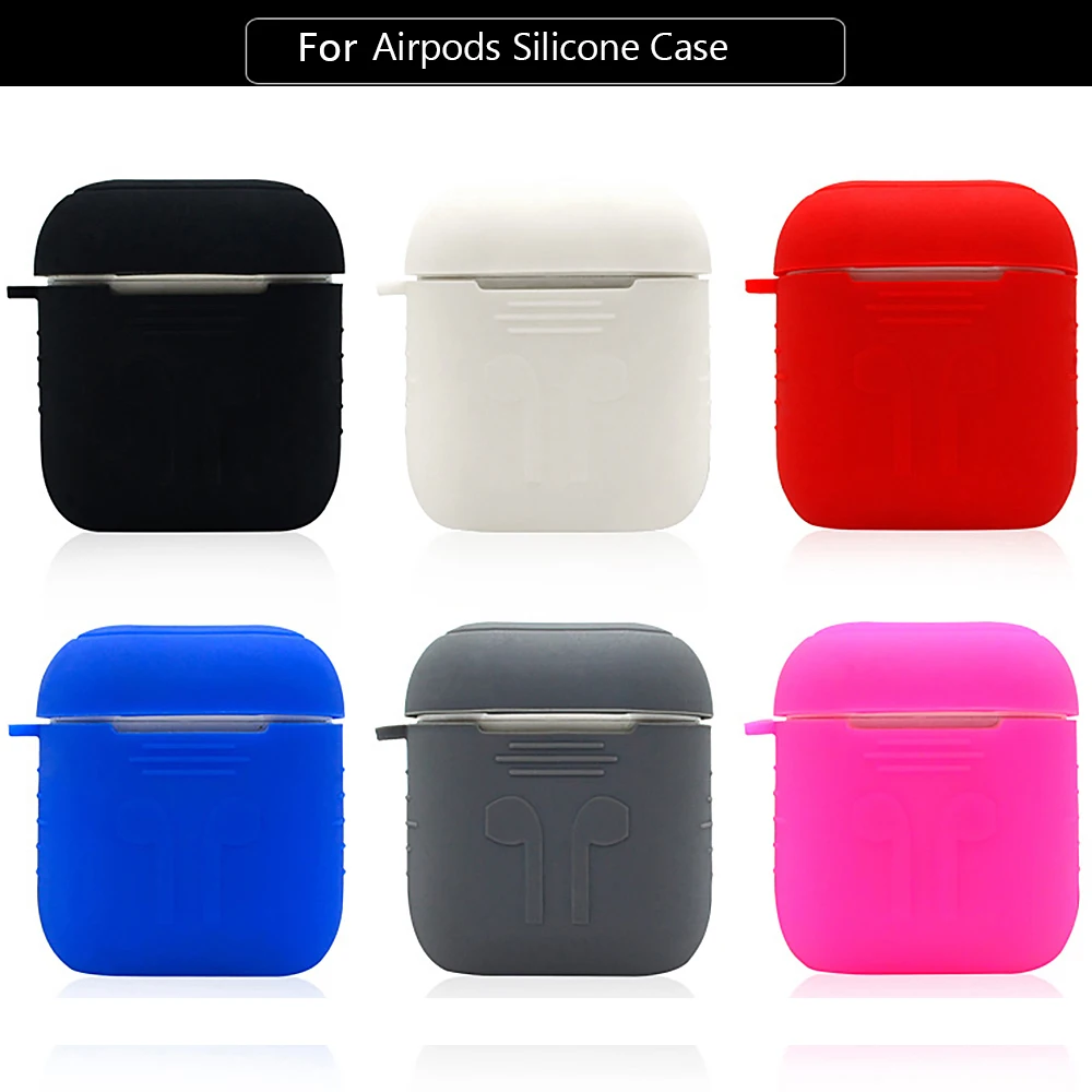 

Silicone Case Cover For Apple Airpods Headphone Charging Box Shockproof Wireless Earphone Accessories For Airpods Protect Pouch