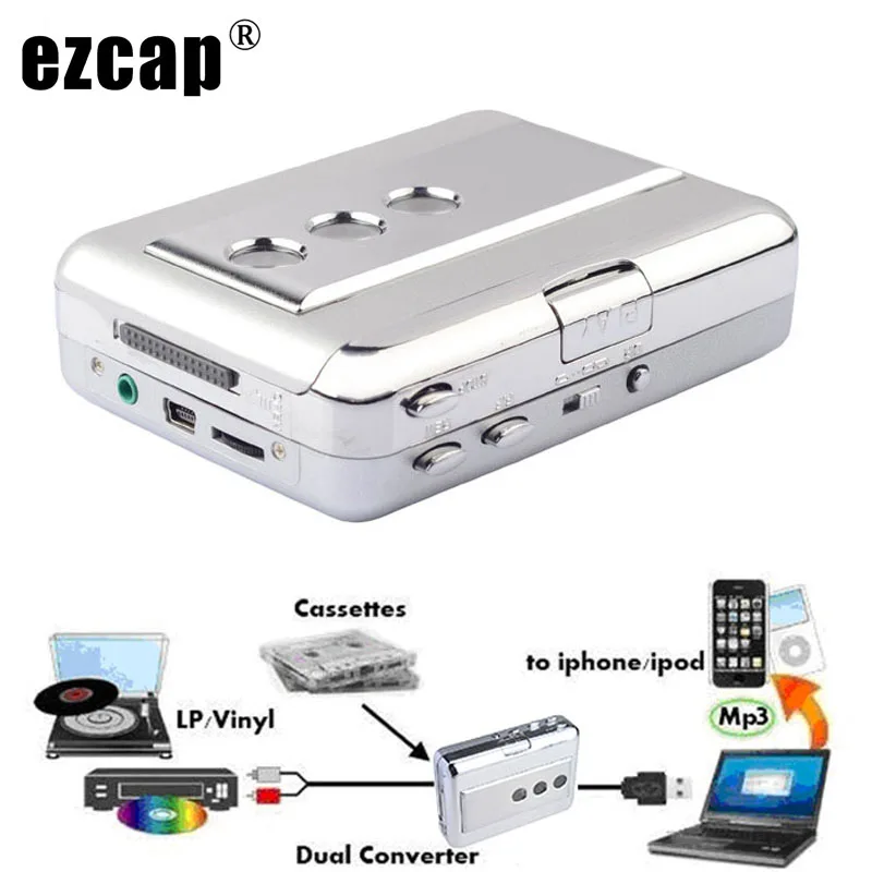 Оригинальная оригинальная Ezcap LP/виниловая лента для записи ПК двойная гибридная