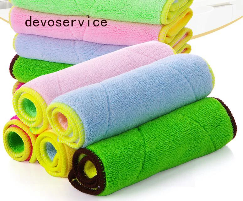 3Pcs/Lot Microfiber Anti grease Kitchen Towel Dish Cloth Magic Washing