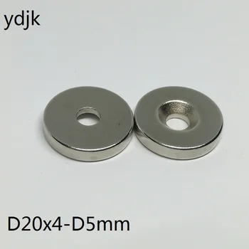 

10pcs/lot Magnet 20x4 mm Hole 5 mm N35 Strong Ring Magnets D Countersunk NdFeB Magnet 20*4 mm Permanent magnet 20*4-5
