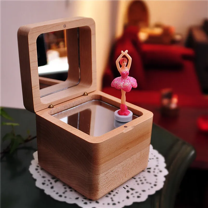Caja de música de madera bailarina de Ballet, mecanismo de cajas musicales feliz cumpleaños, Castillo en el cielo, regalos para novia, bebé, regalo Navidad - AliExpress y jardín