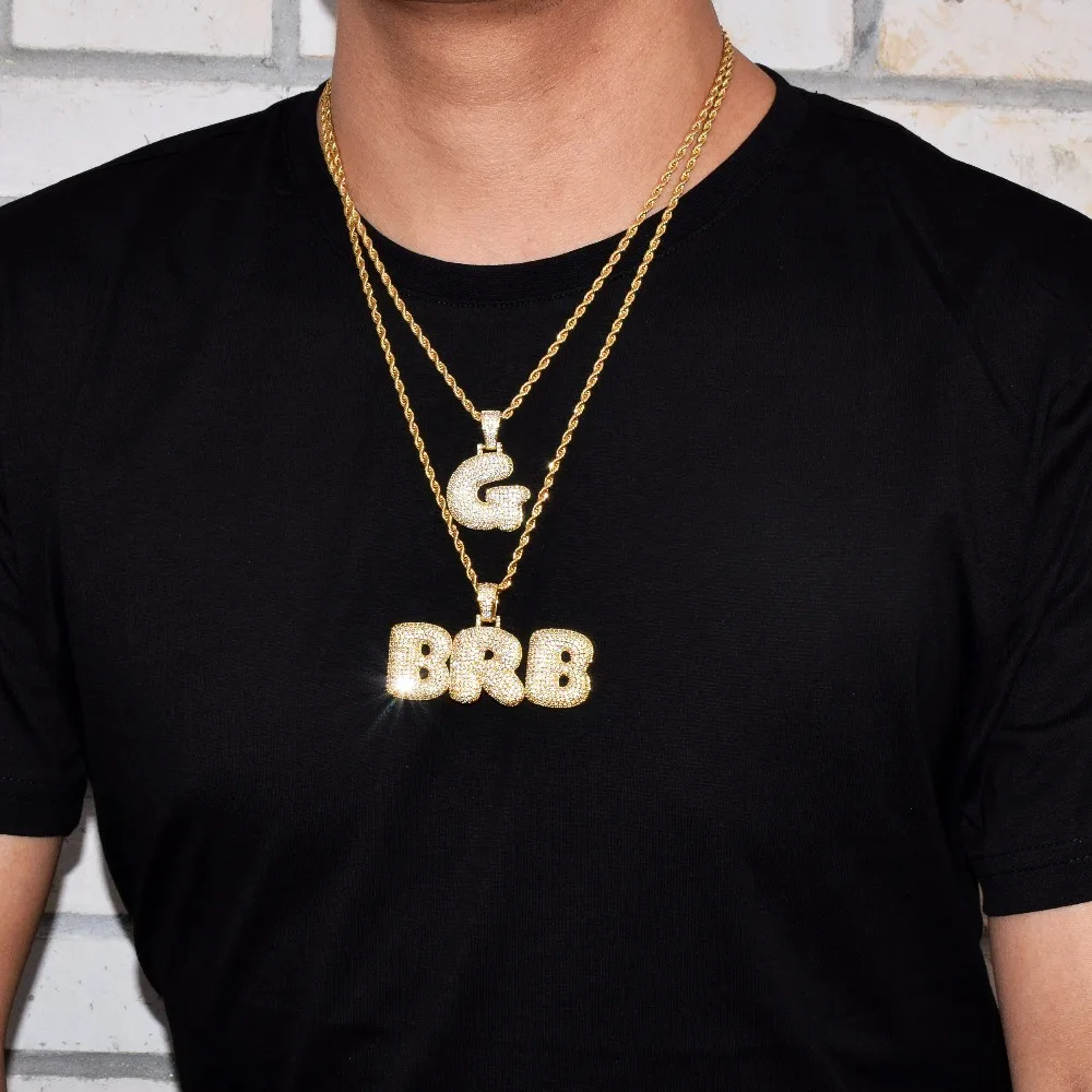 Bubble Letter Custom Name Necklaces 