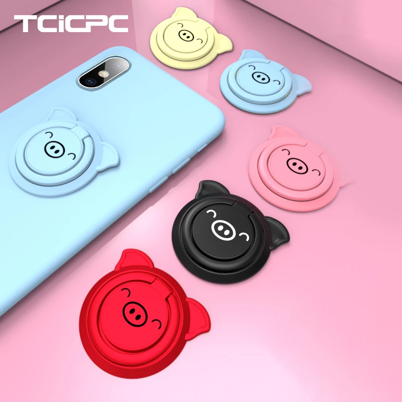 

TCICPC Finger Ring Phone Holder For iPhone 7 XS Samsung S10 360 Degree Stand Holder For Phone Support Magnetic Car Phone Holder