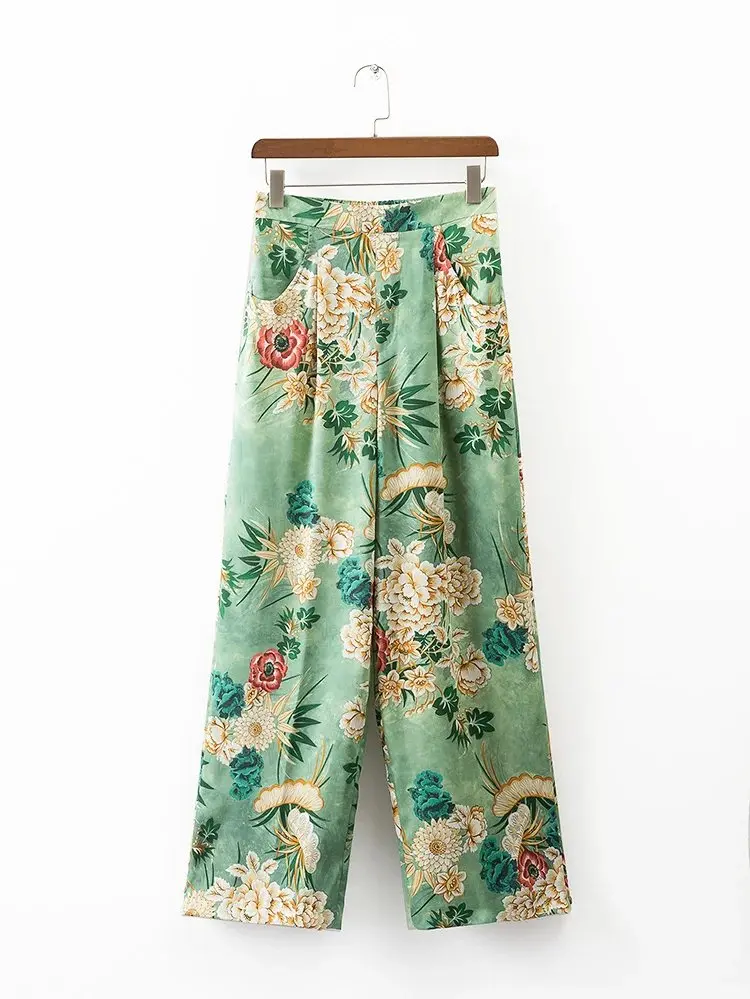 Ladies long holiday printed long-sleeved cardigan sun kimono loose jacket print wide leg pants Ladies long holiday printed long-sleeved cardigan sun kimono loose jacket print wide leg pants