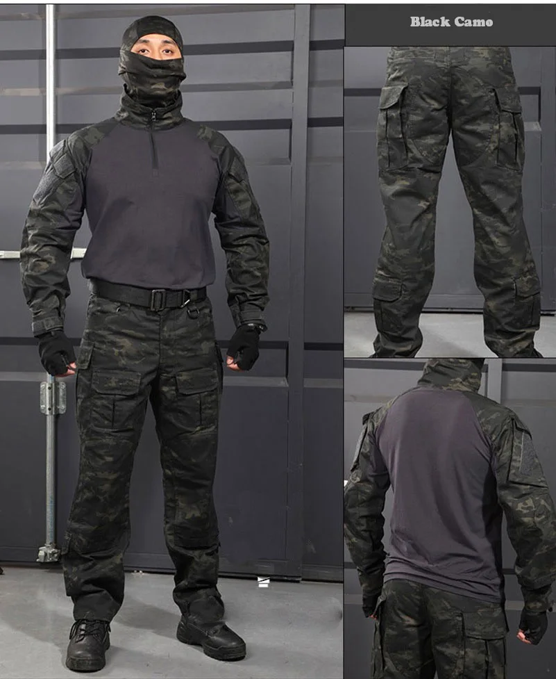 Tactical Military Outdoor Uniforms of Shirt and Pants for Men Winter