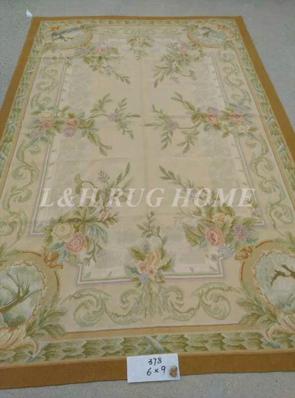 Free Shipping 6'X9' French Aubusson Rug, 100 hand woven New Zealand