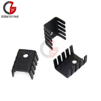 

10PCS TO-220 Heat Sink Black TO220 19x15x10mm IC Heat Sink Aluminum New
