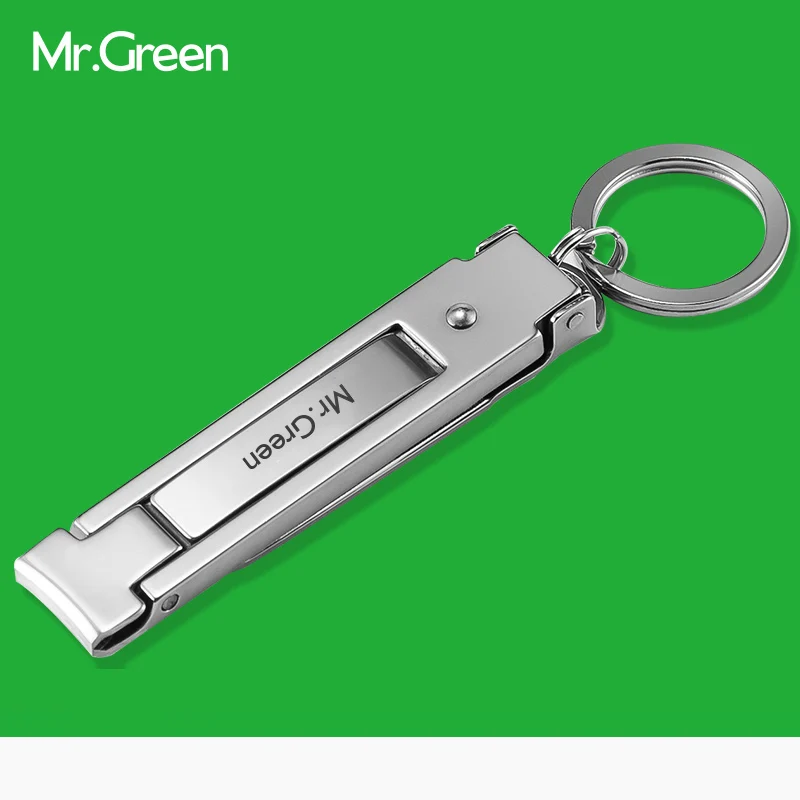 MR.GREEN New Ultra-thin Foldable Hand Toe Nail Clipper Cutter Trimmer Stainless Keychain High Quality