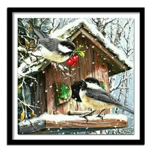 Полный квадратный алмаз 5D DIY алмазная живопись на заказ "Снежная птица" 3D вышивка крестиком домашний Декор подарок VIP