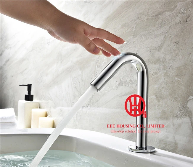 Free Shipping brass time delay touch intelligent tap,bathroom faucet