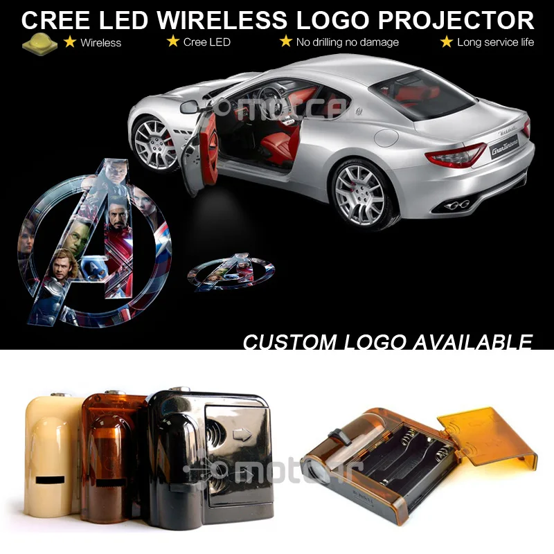 2 Pcs LED Einstiegsbeleuchtung,Autotür Logo Licht Willkommen Laser Projektor Logos Geist Schatten Licht Lampe für Auto Alle Modelle