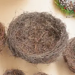 Для птиц моделирование гнездо страна Стиль реквизит веточка ротанговый садовый декоративные вечерние сувениры Пасха домашнего стол