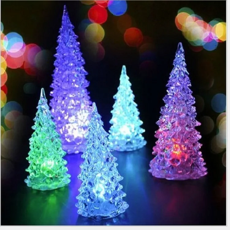 2pc led christmas tree colorful night lamp christmas decoration supplies lighted acrylic tree nightlight craft gift - Lighted Christmas Decorations 2pc led christmas tree colorful night lamp christmas decoration supplies lighted acrylic tree nightlight craft gift - Lighted Christmas Decorations
