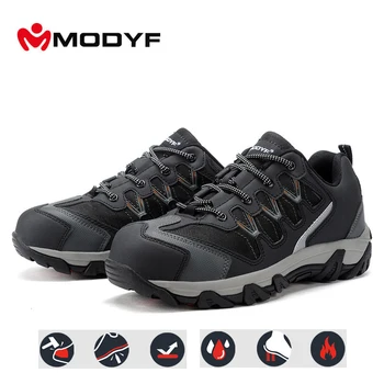 

MODYF Steel Toe Cap Impact-resistant Work Safety Shoes Reflective Outdoor Sneaker Boots Anti-Puncture Protection Footwear