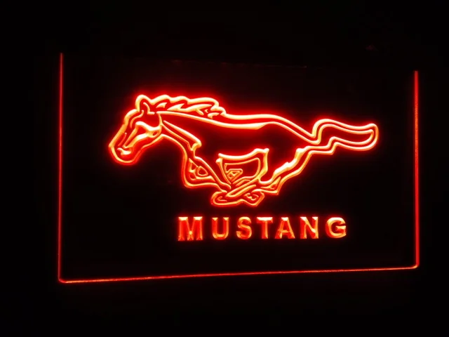 B37 логотипом Mustang пивной бар Паб Клуб 3d знаки светодиодный неоновый светильник