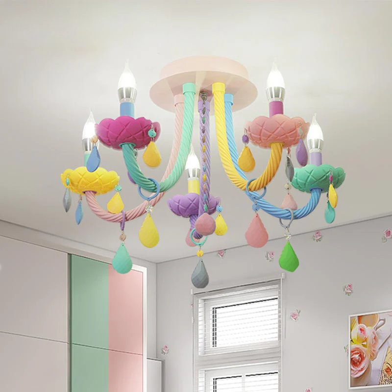 Modern Girl room Crystal Lamp Children's Room Ceiling Light Simple