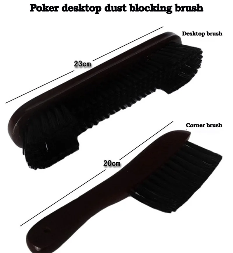 

2pcs/set Cleaning Brush for Poker table game table top desktop brush+corner brush