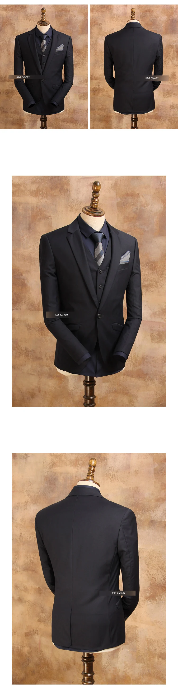 Новое поступление мужской модный Банкетный Свадебный костюм мужской черный костюм куртки мужские деловые костюмы для повседневной носки WT081C