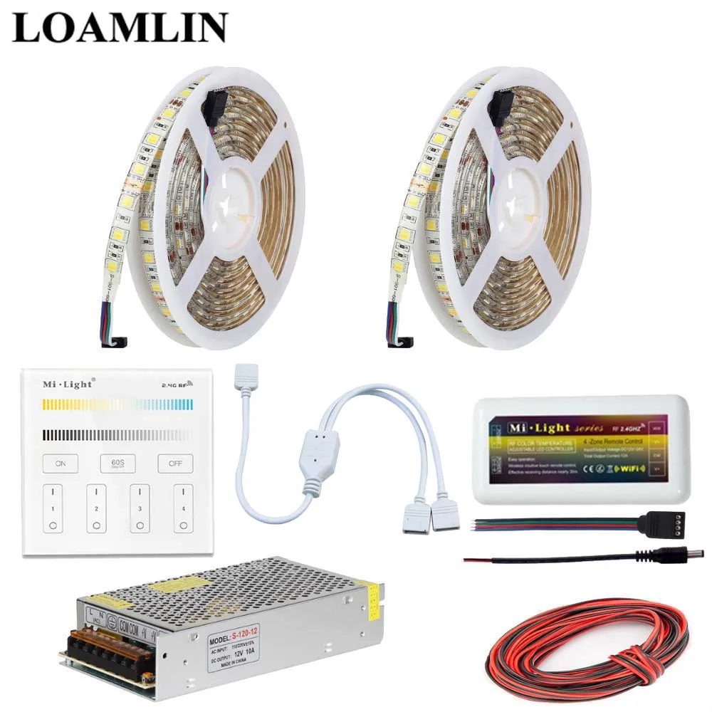 5 м 10 15 20 Светодиодная лента 5050SMD цветовая температура Milight B2 Сенсорная панель Led