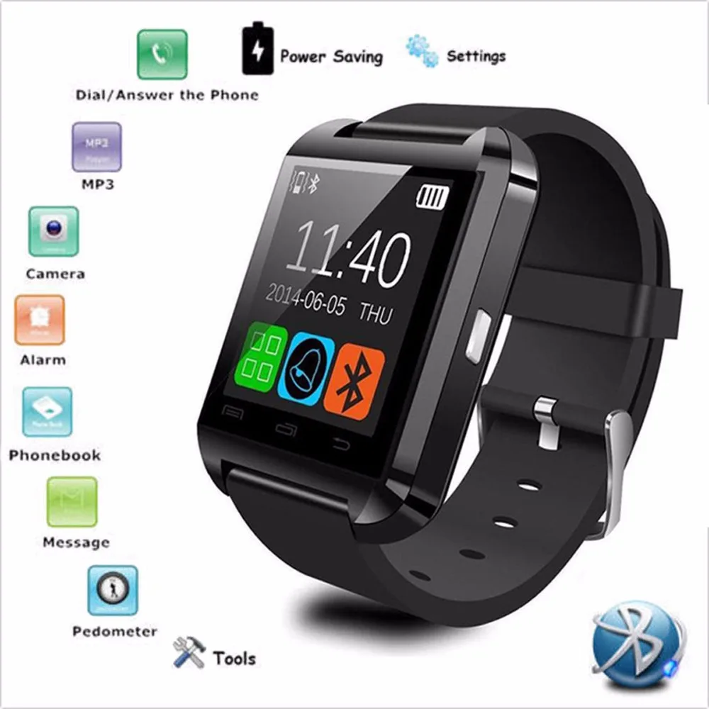 

Brand Bluetooth Smart Watch  Anroid Wrist Pedometer Waterproof Touch Screen Phone Smartwatch