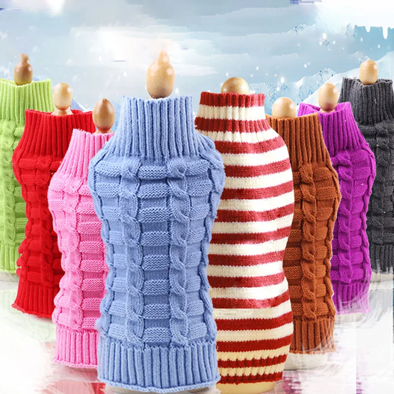 

pet dog clothes winter chihuahua puppy dog coat Pet Winter Woolen Sweater Knitwear clothing for dog roupas para cachorro