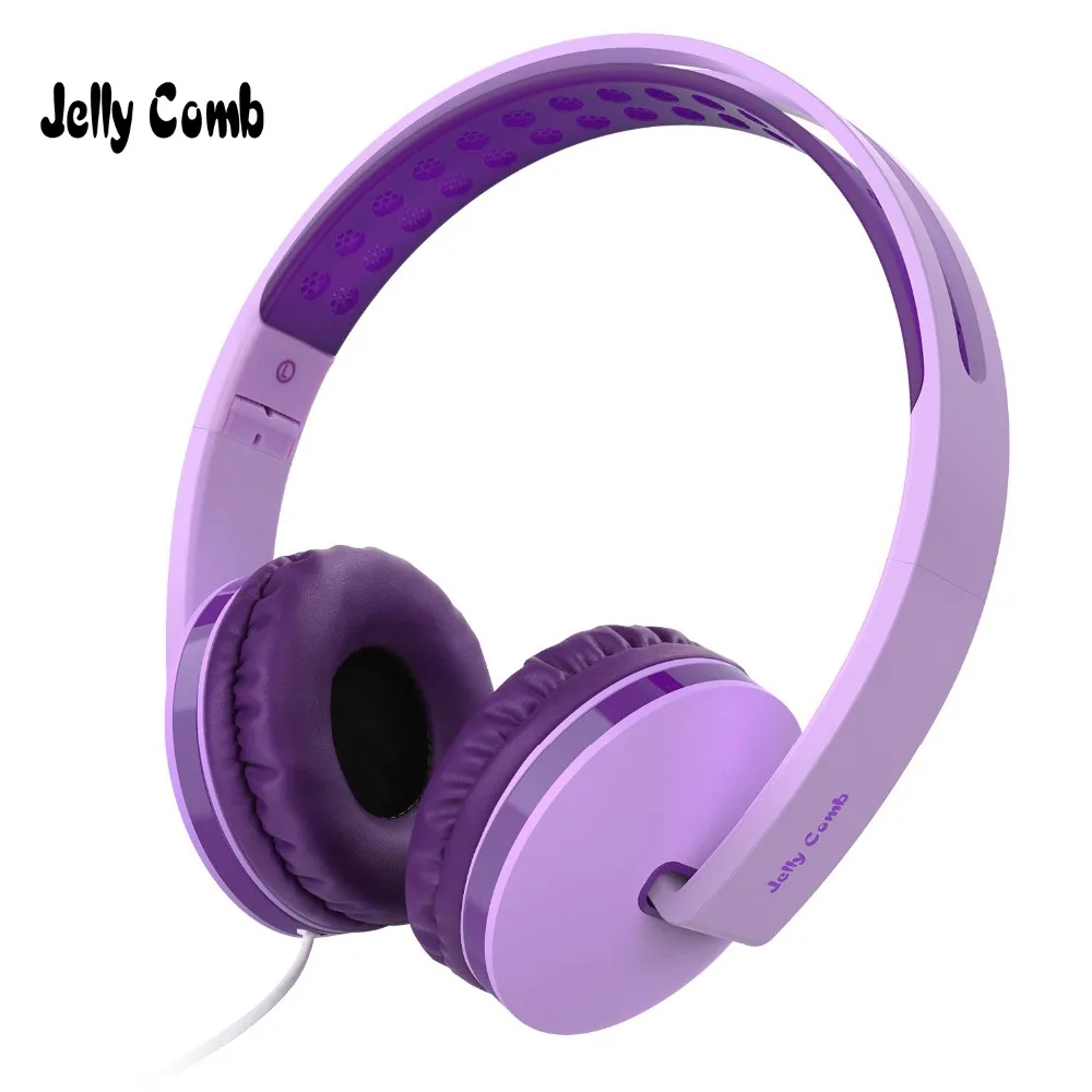 

Jelly Comb Wired Headset with Microphone Foldable Corded Earphone for Cell Phone Tablet PC Laptop Volume Control Headphone