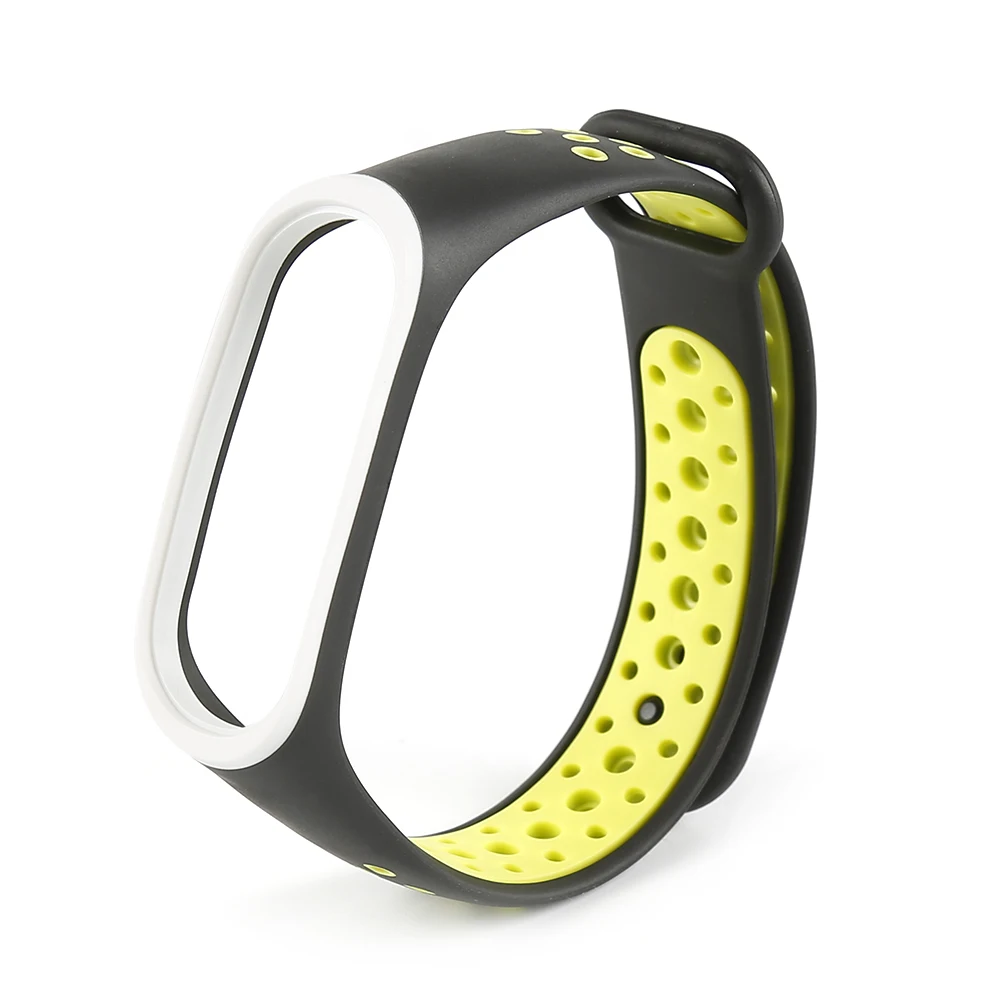 E Black-yellow Умный Браслет для mi Band 4, ремешок для Xiaomi mi Band 4, спортивный силиконовый браслет для Xiaomi mi Band 4, смарт-браслет - Цвет: E Black-yellow