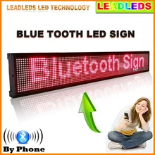 30 x6.3inch indoor Bluetooth remote control Programmable Scrolling Message Led display Board for Business and Store -Red Message