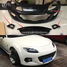 FRP Bumper For Mazda MX5 Roaster Miata NC3 OEM Glass Fiber Front Bumper Sets(3pcs) With Front Grille&Fog Light Cover Body Kit FRP Bumper For Mazda MX5 Roaster Miata NC3 OEM Glass Fiber Front Bumper Sets(3pcs) With Front Grille&Fog Light Cover Body Kit