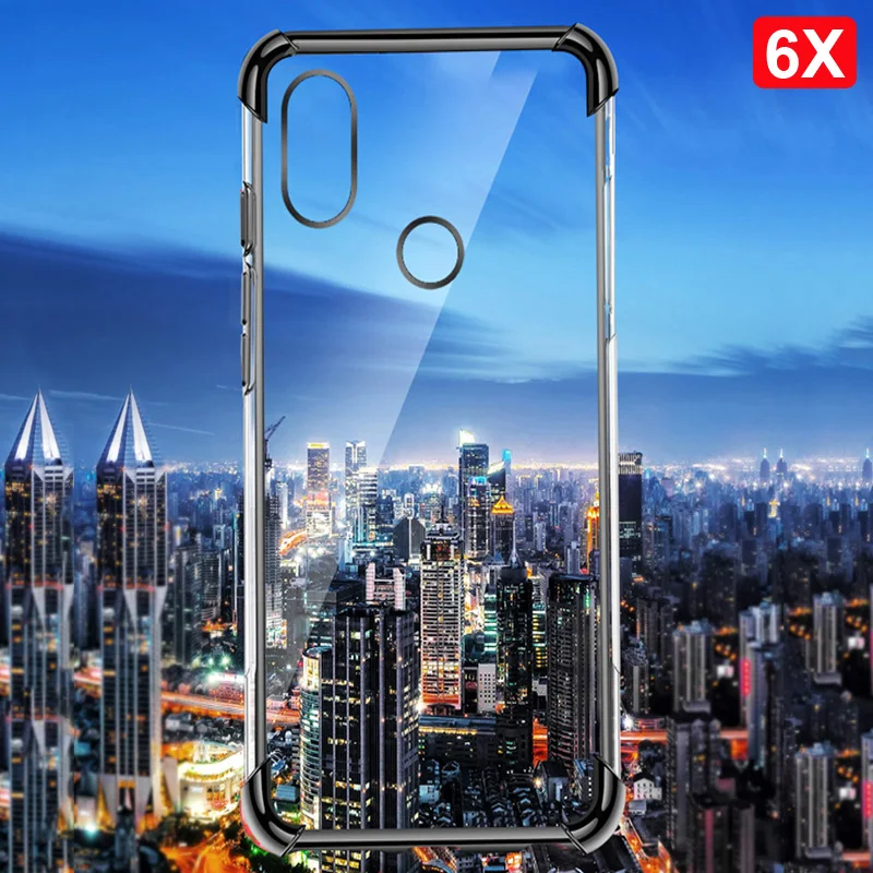 Мягкий чехол из ТПУ Для Xiaomi Mi 6X ультратонкие прозрачные блестящие чехлы с